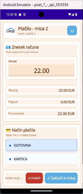 Android plačilo